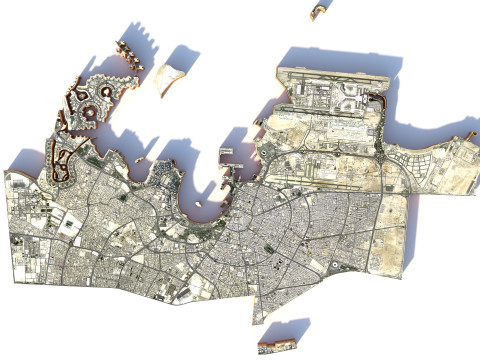 Doha Terrain city Qatar 3Dモデル
