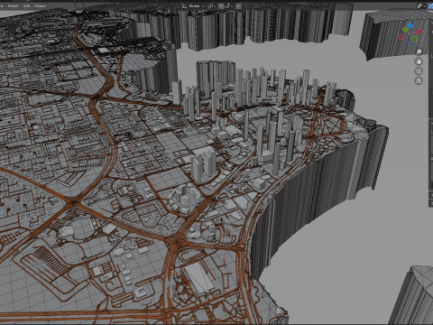 Doha Terrain city Qatar 3Dモデル