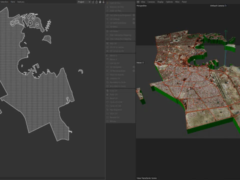 Doha Terrain city Qatar 3D Model