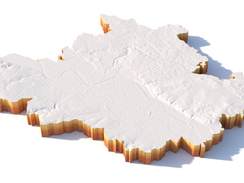 Dresden Terrain city Germany Modelo 3D
