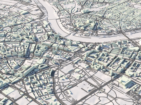 Dresden Terrain city Germany Modelo 3D