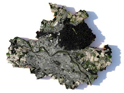 Dresden Terrain city Germany Modelo 3D