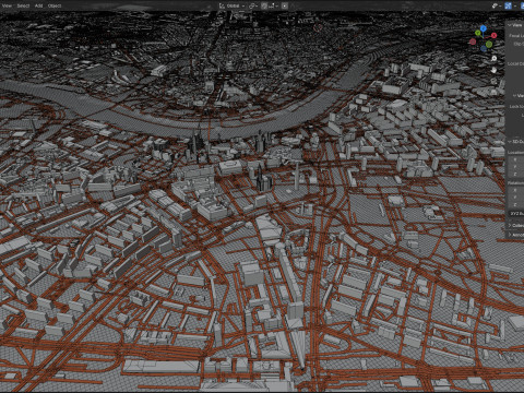 Dresden Terrain city Germany Modelo 3D