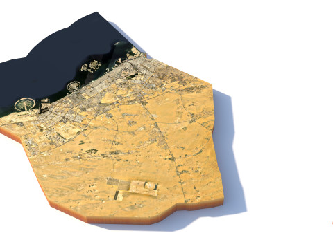 Dubai Terrain city United Arab Emirates Model 3D
