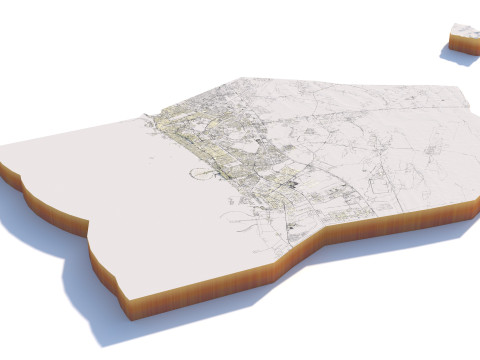Dubai Terrain city United Arab Emirates Model 3D