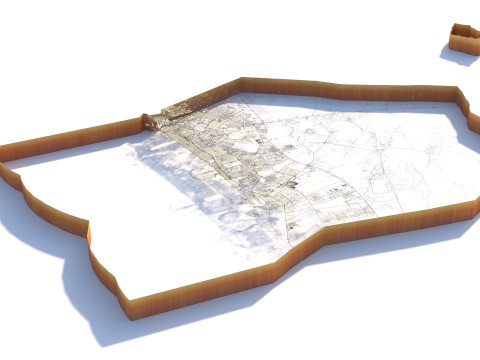 Dubai Terrain city United Arab Emirates Model 3D