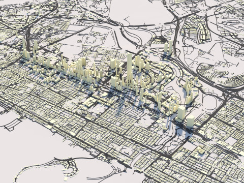 Dubai Terrain city United Arab Emirates Model 3D