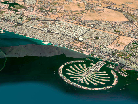Dubai Terrain city United Arab Emirates Model 3D