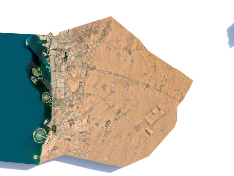 Dubai Terrain city United Arab Emirates Model 3D
