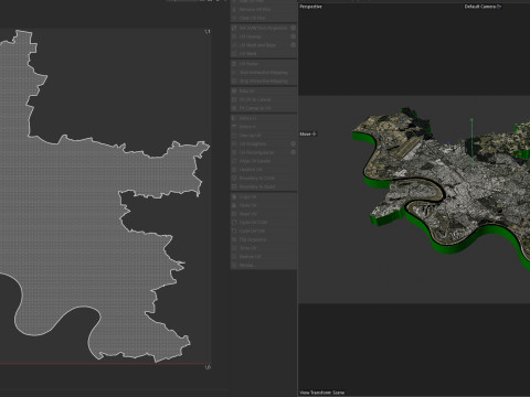 杜塞尔多夫地形城市德国 3D 模型