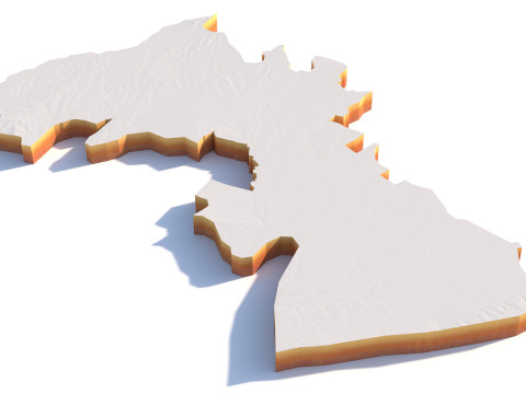 Erbil Terrain city Iraq 3D 模型