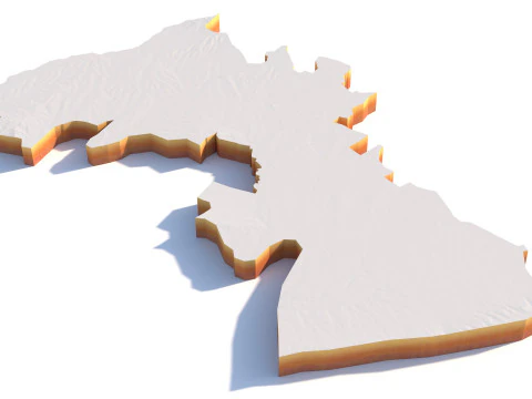 Erbil Terrain city Iraq 3D Model