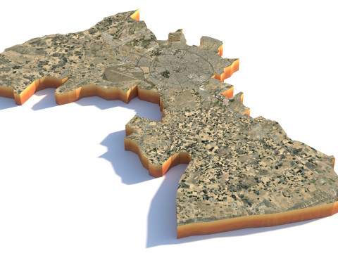 Erbil Terrain city Iraq 3D 模型