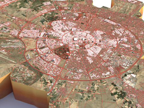 Erbil Terrain city Iraq 3D 模型