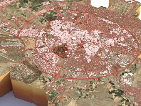 Erbil Terrain city Iraq 3D Model