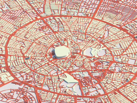 Erbil Terrain city Iraq 3D 模型