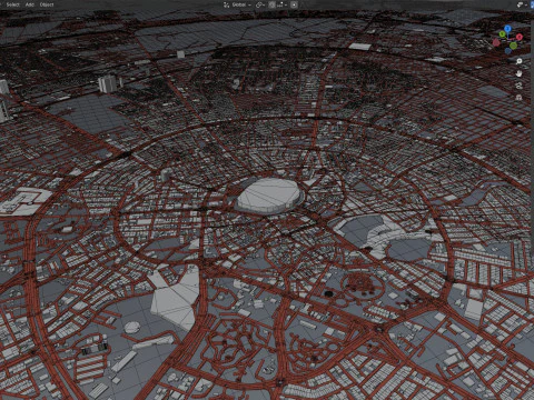 Erbil Terrain city Iraq 3D Model