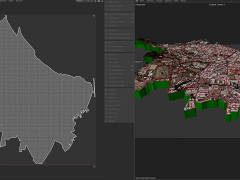 George Town in Penang Terrain city Island Malaysia 3D Model