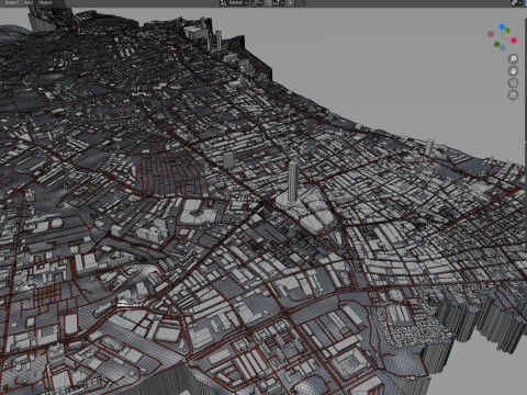 George Town in Penang Terrain city Island Malaysia Model 3D