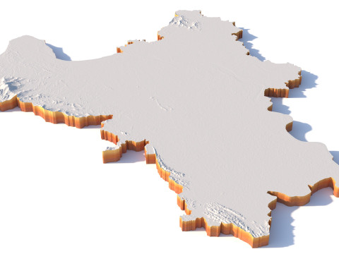 Hanoi Terrain city Vietnam Model 3D
