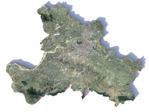 Hanoi Terrain city Vietnam Model 3D