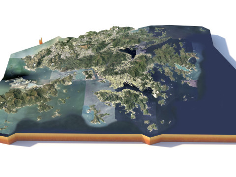 Hanoi Terrain city Vietnam Modello 3D