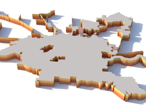 Houston Terrain city Texas USA Modelo 3D