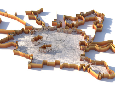 Houston Terrain city Texas USA Modelo 3D