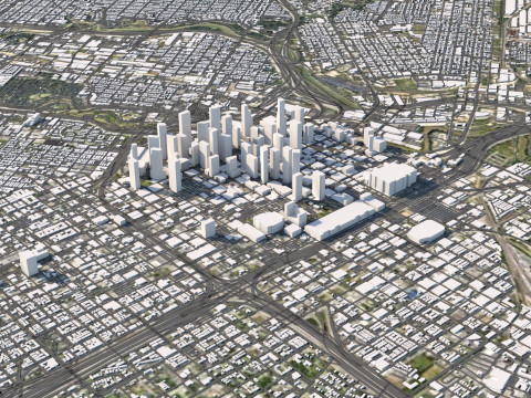 Houston Terrain city Texas USA Modelo 3D