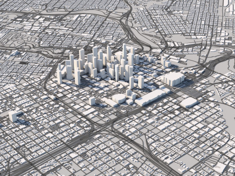 Houston Terrain city Texas USA Modelo 3D