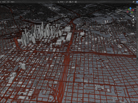 Houston Terrain city Texas USA Modelo 3D