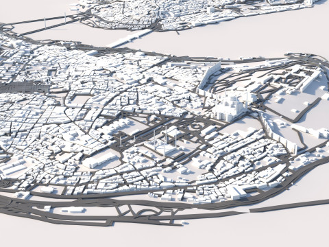 इस्तांबुल भू-भागीय शहर तुर्की 3D मॉडल
