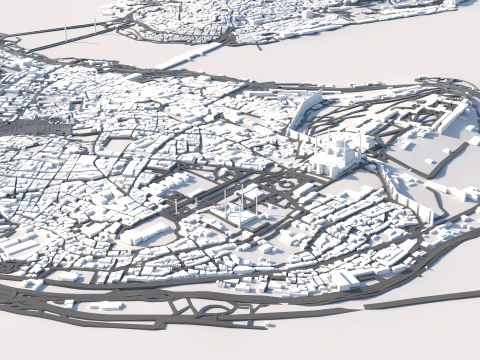 Istanbul Terrain city Turkey 3D Model
