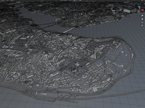 इस्तांबुल भू-भागीय शहर तुर्की 3D मॉडल