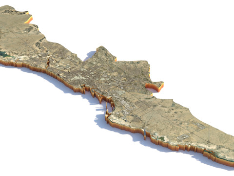 Jeddah Full Terrain city Saudi Arabia 3D 模型