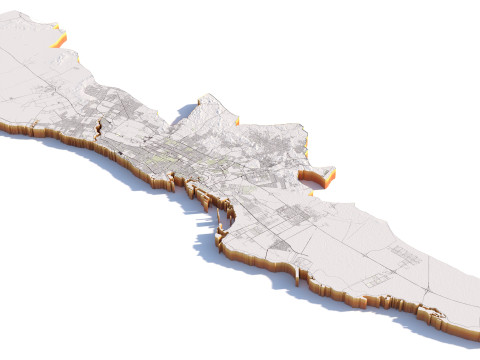 Jeddah Full Terrain city Saudi Arabia 3D 模型