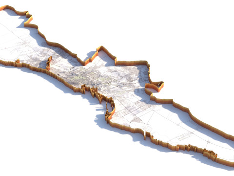 Jeddah Full Terrain city Saudi Arabia 3D 模型