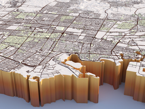 Jeddah Full Terrain city Saudi Arabia 3D 模型