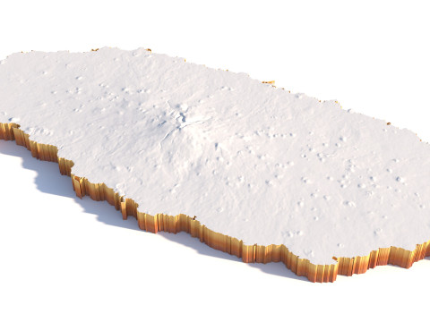 Jeju Terrain city South Korea 3D Model