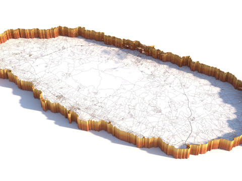 Jeju Terrain city South Korea 3D Model