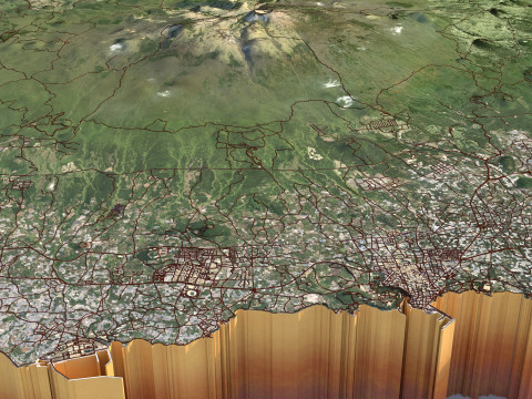 Jeju Terrain city South Korea 3D Model