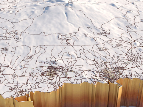 Jeju Terrain city South Korea 3D Model