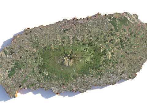 Jeju Terrain city South Korea 3D Model