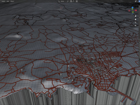 Jeju Terrain city South Korea 3D Model