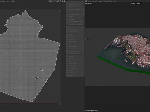 Jersey Terrain city Newark in New York 3D Model