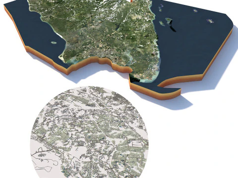 Kota Medan Johor Malaysia Model 3D