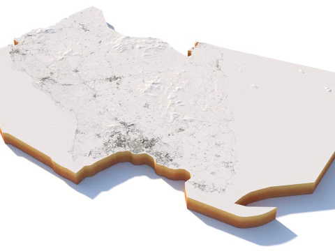 Johor Terrain ville Malaisie Modèle 3D