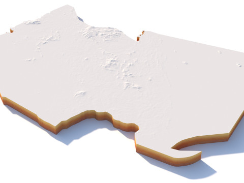 Johor Terrain city Malaysia 3D Model