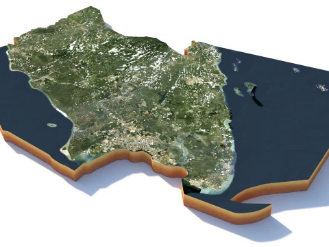 Johor Terrain ville Malaisie Modèle 3D