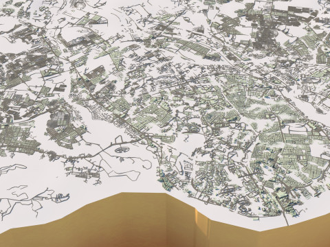 Johor Terrain city Malaysia 3D Model